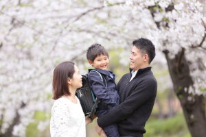 入学式とご家族写真